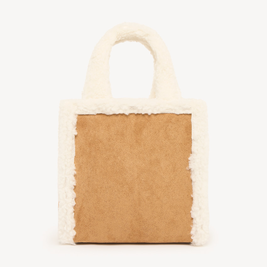 Bolso de mano de sherpa con diseño de Minnie de Disney 