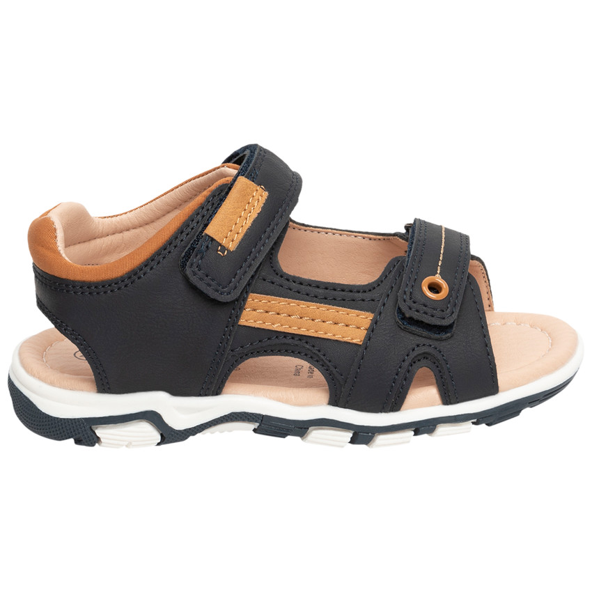 Sandalias velcro con empiñaduras contrastantes para niño  Additional Sandalias velcro con empiñaduras contrastantes para niño