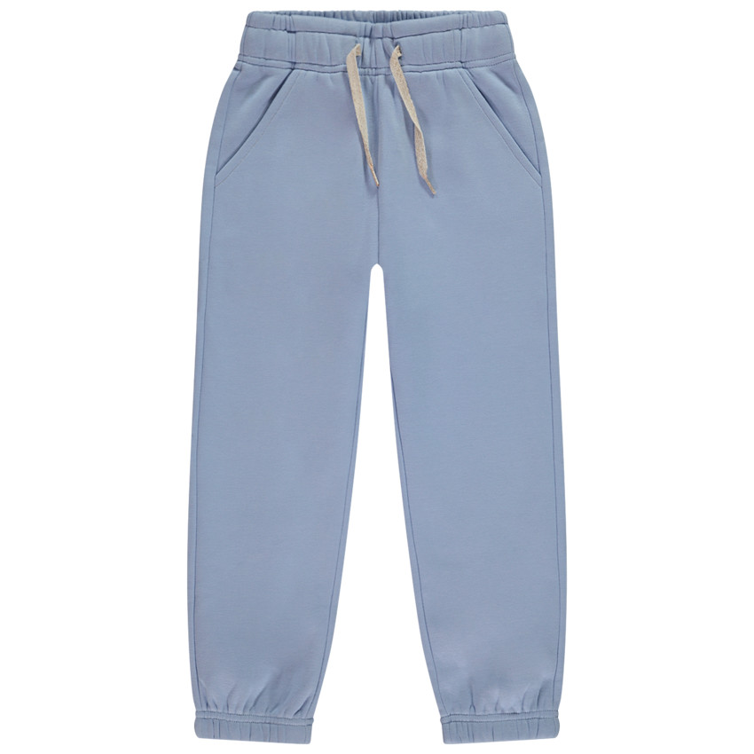 Pantalón de jogging liso de felpa con corte holgado para niña 