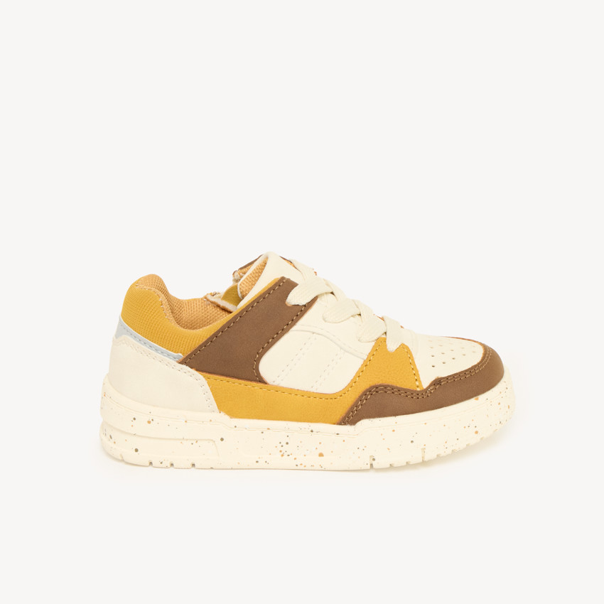 Zapatillas deportivas niño con cordones y cremallera 