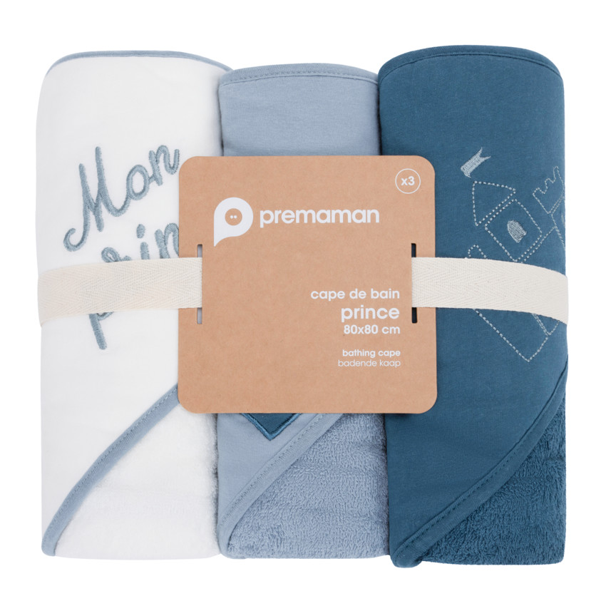 Lote de 3 capas de baño Prince 