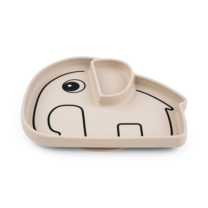 Plato de silicona con ventosa Elphee - arena 