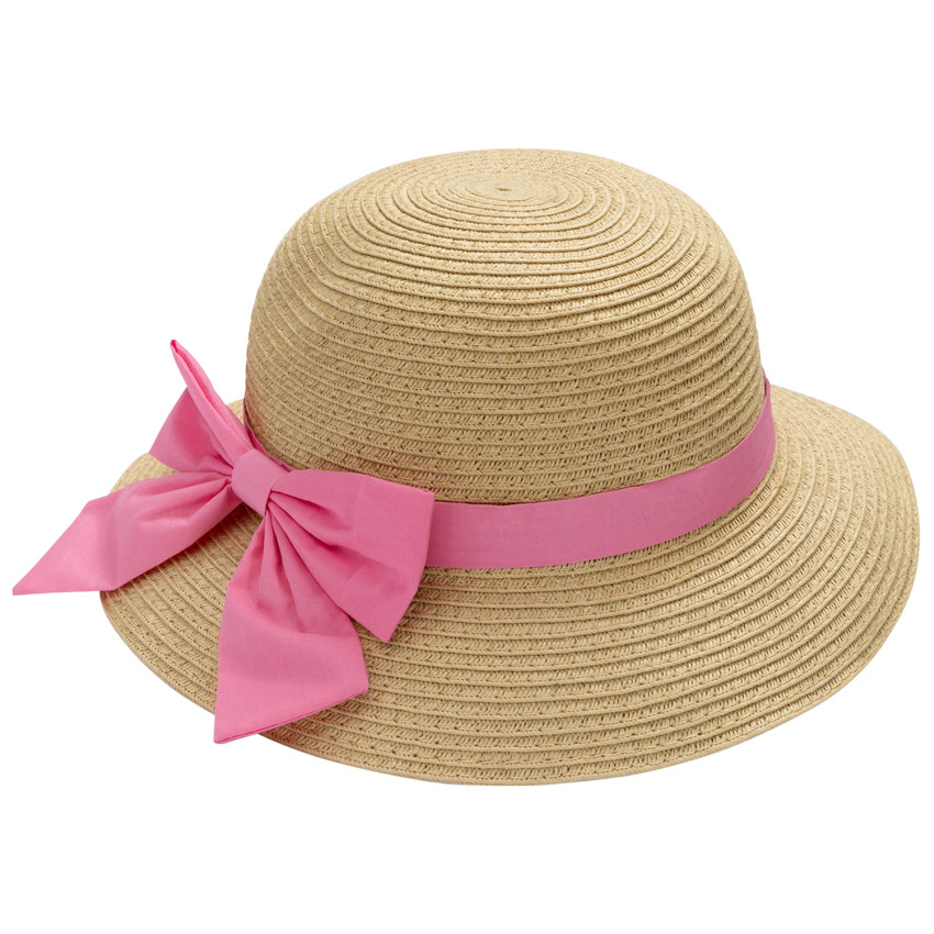 Capeline trenzada con gran lazo para niña 