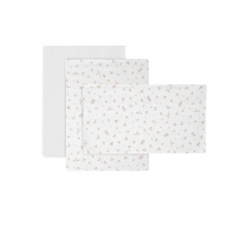 Juego de sábanas para minicuna 3piezas Plumeti Rosa 