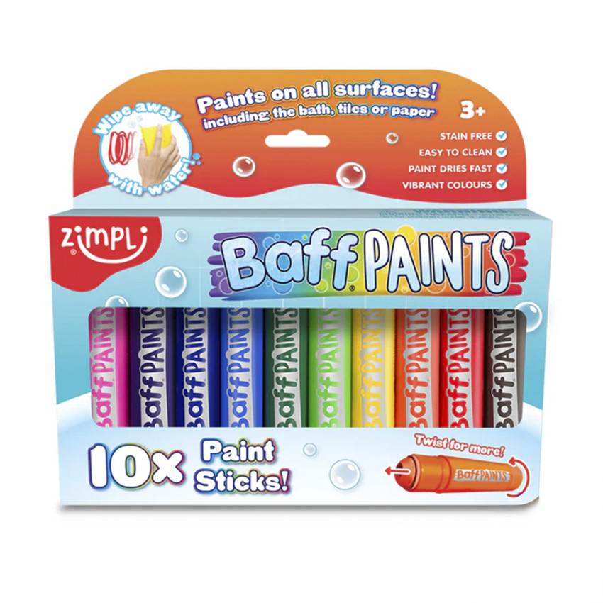 Juego para el baño 10 lápices Baff Paints  