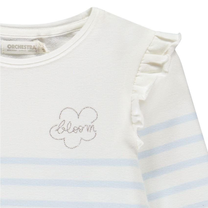 Camiseta de manga larga marinera con diseño para niña 