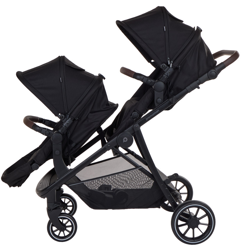 Coche gemelar Leila - Negro 