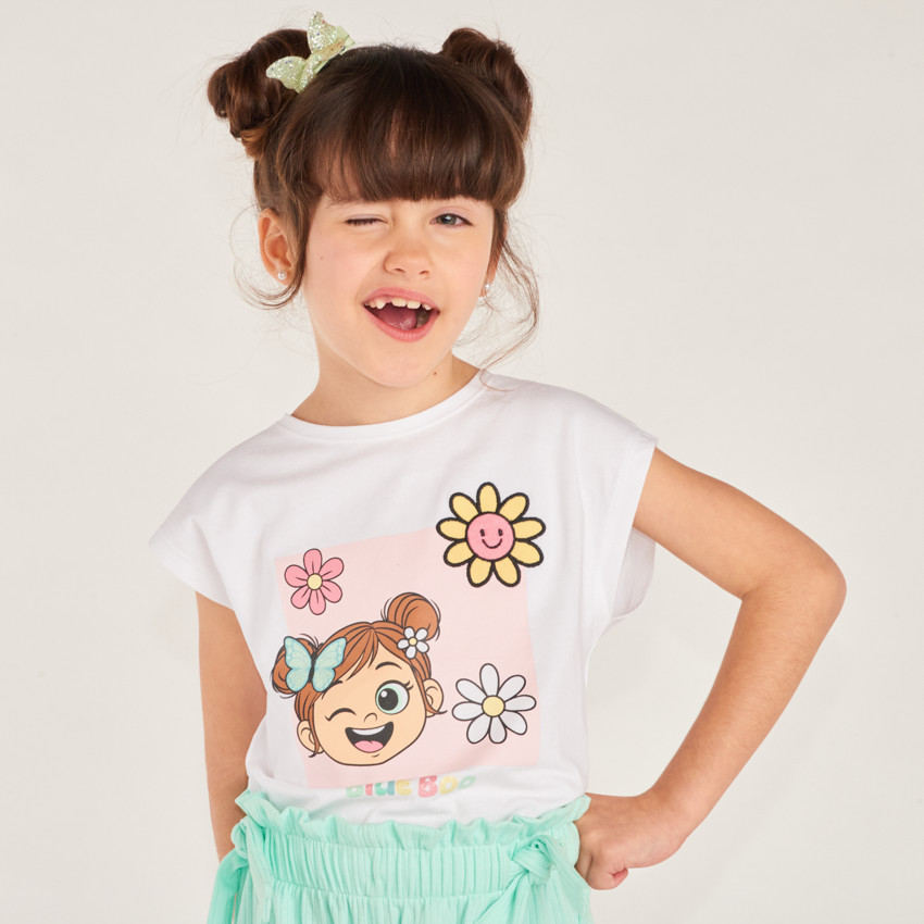 Conjunto de 2 piezas camiseta + short Bilie Boo para niña 