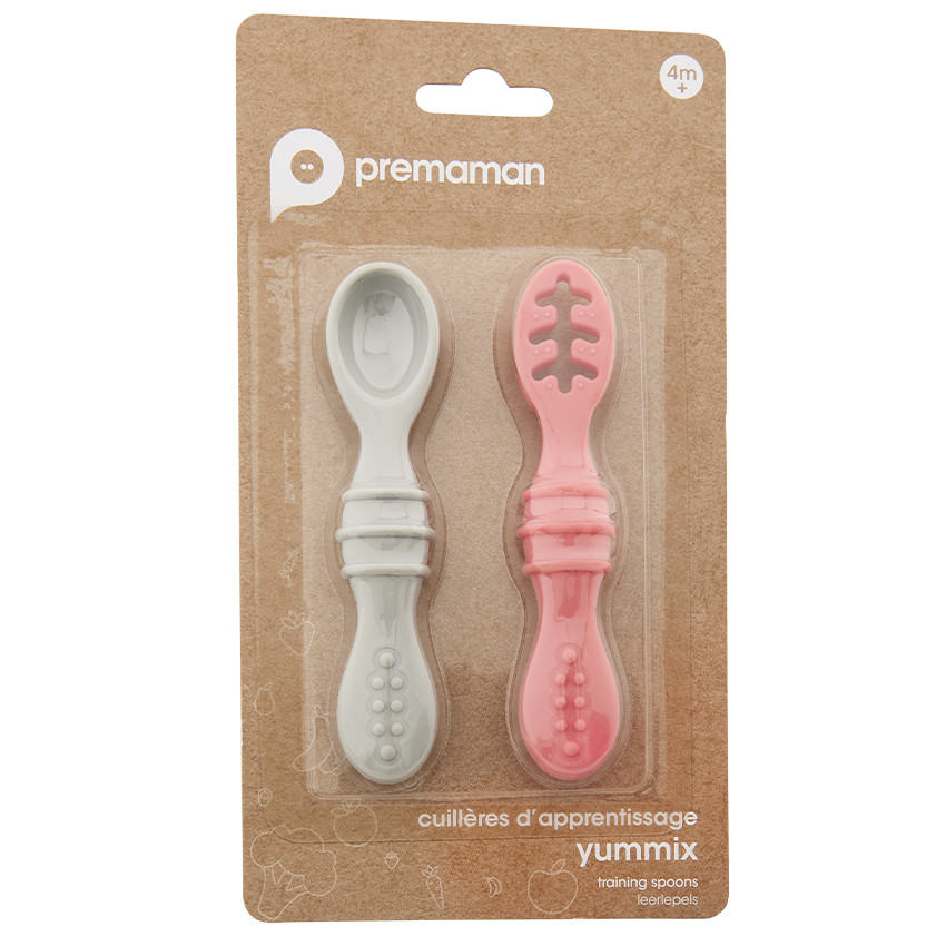 Set de 2 cucharas de aprendizaje Yummix - Rosa 