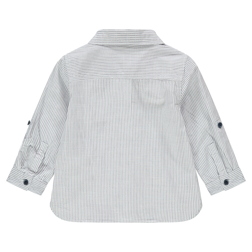 Camisa de manga larga con rayas finas all-over 