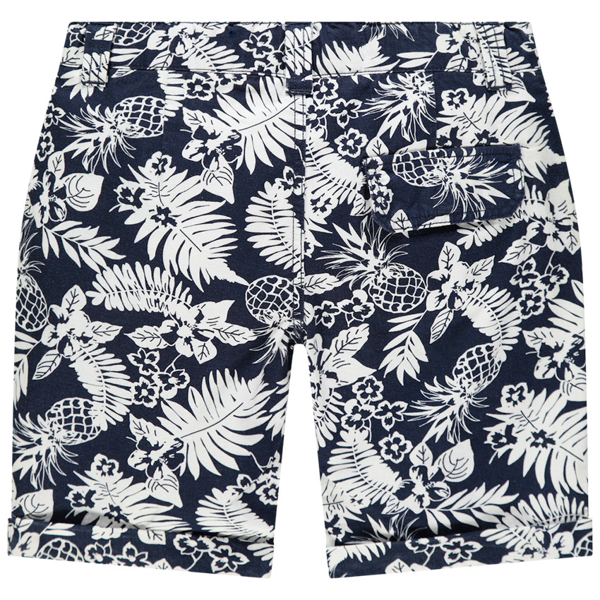 Bermudas de algodón con estampado vegetal para niño 