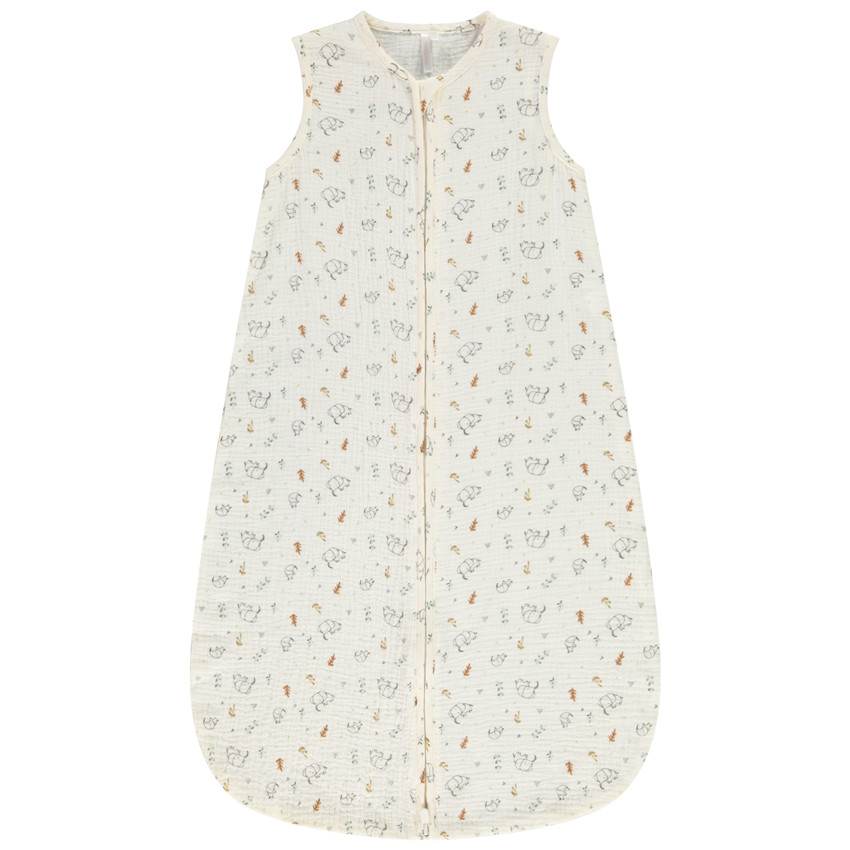 Saquito de dormir en doble gasa TOG 0.5 estampado elefantes para bebé  Additional Saquito de dormir en doble gasa TOG 0.5 estampado elefantes para bebé