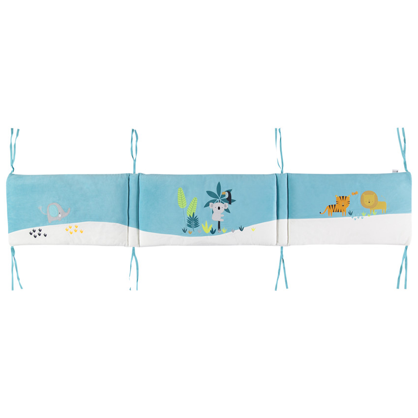Protector de cuna 3 paneles Crazy Jungle  Additional Protector de cuna 3 paneles Crazy Jungle