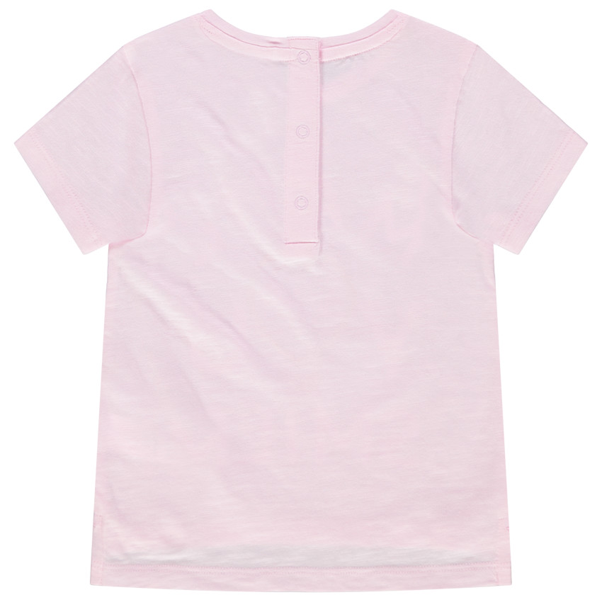 Camiseta de manga corta algodón orgánico con mensaje ý Smiley bordado 