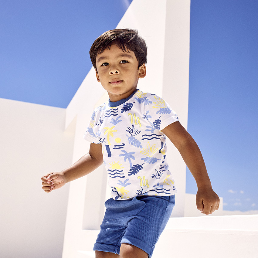 Conjunto de 2 piezas con camiseta estampada arty + short para bebé niño 