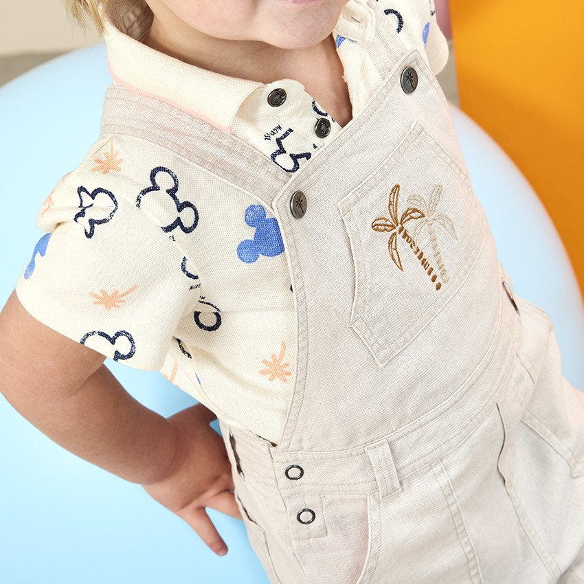 Polo manga corta estampado Mickey Disney para bebé niño 