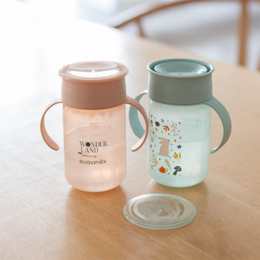 Vaso aprendizaje 360° 340ml Wonderland Rosa 12M+ 