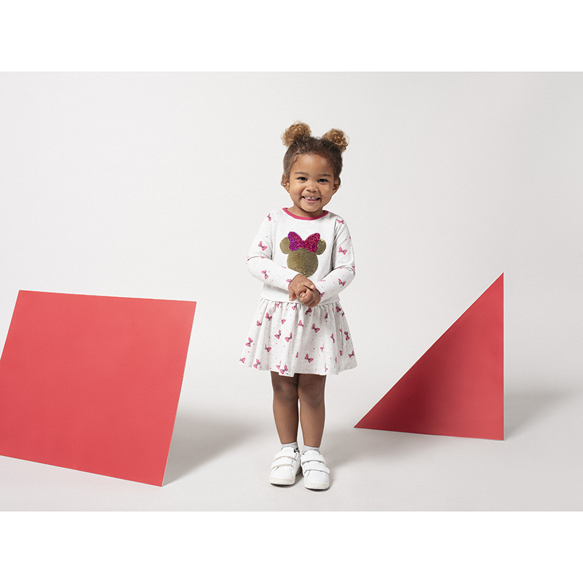 Vestido de manga larga con lazos estampados y Minnie Disney de lentejuelas  Additional Vestido de manga larga con lazos estampados y Minnie Disney de lentejuelas