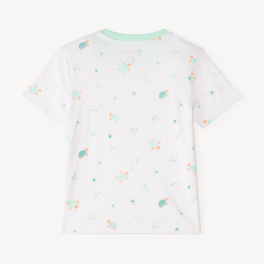 Camiseta de manga corta con estampado de tortugas para bebé niño 