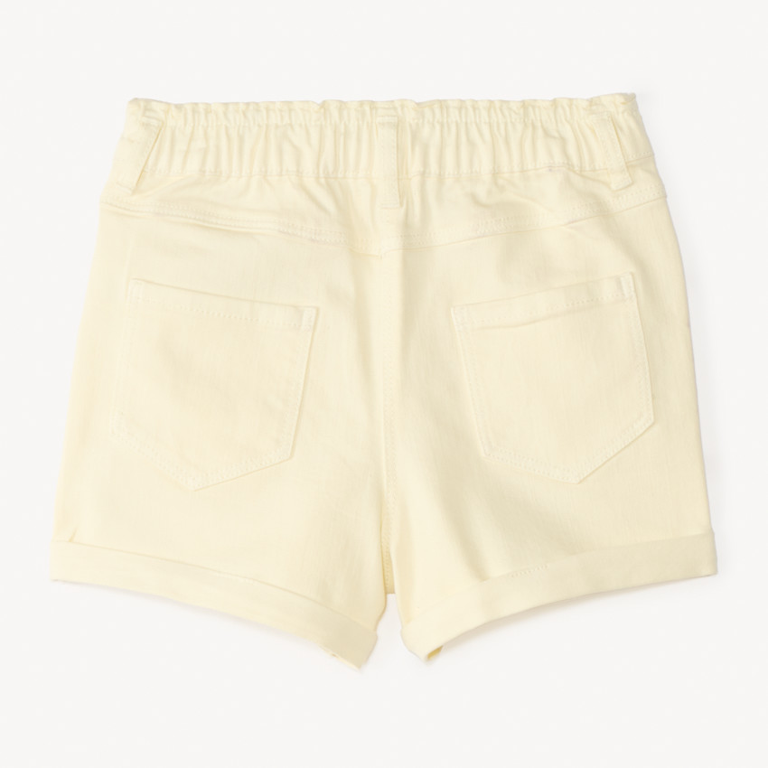 Short de mezclilla con bordados florales para niña 