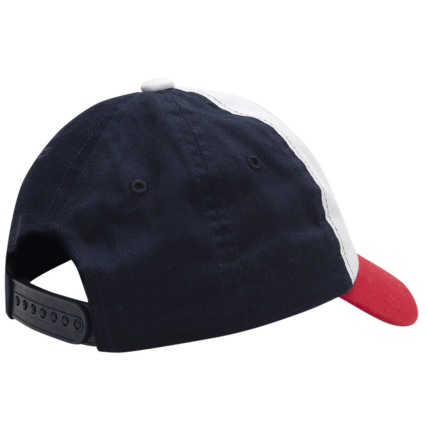 Gorra de sarga tricolor con logo ©Warner Superman bordado  