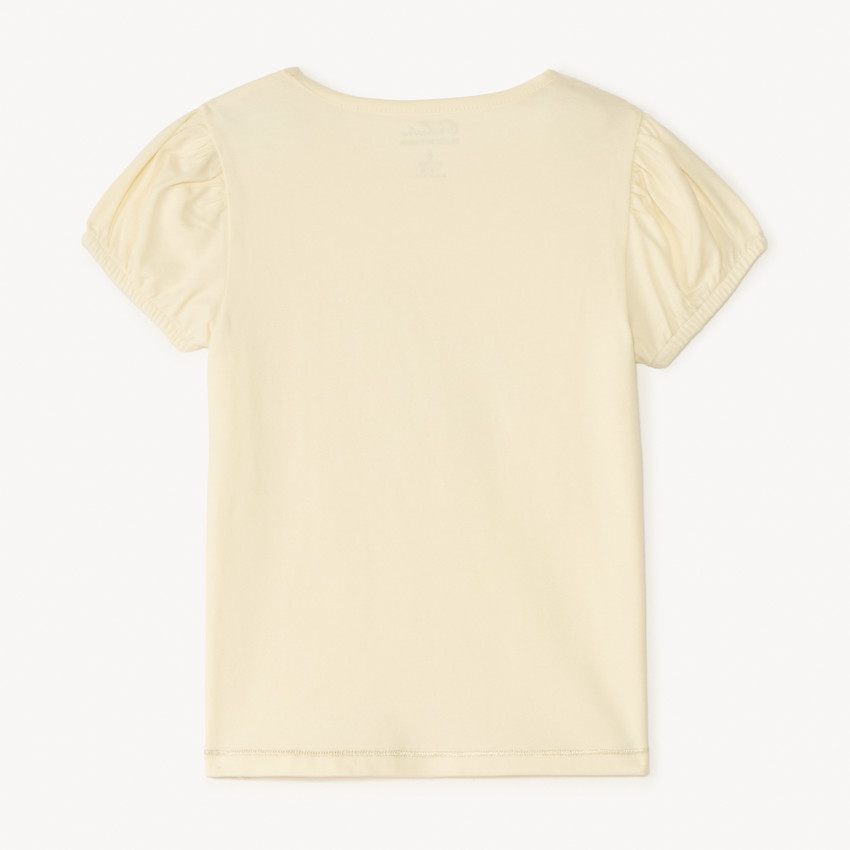 Camiseta de manga corta con cordones dorados para niña 