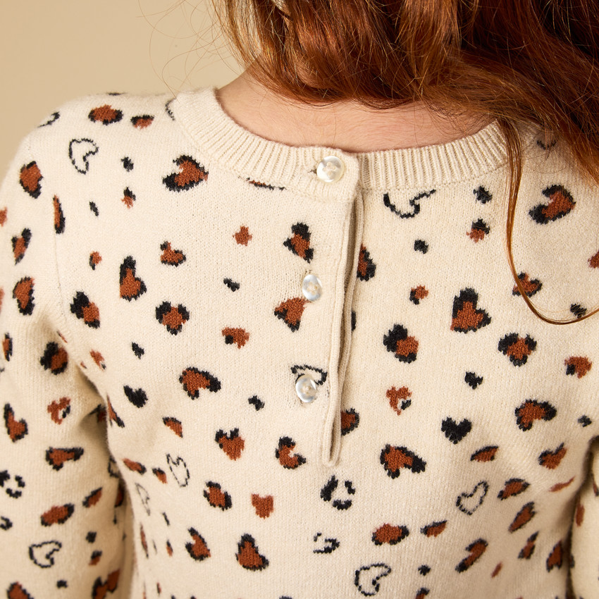 Robe pull en tricot motifs fantaisie pour bebe fille Orchestra