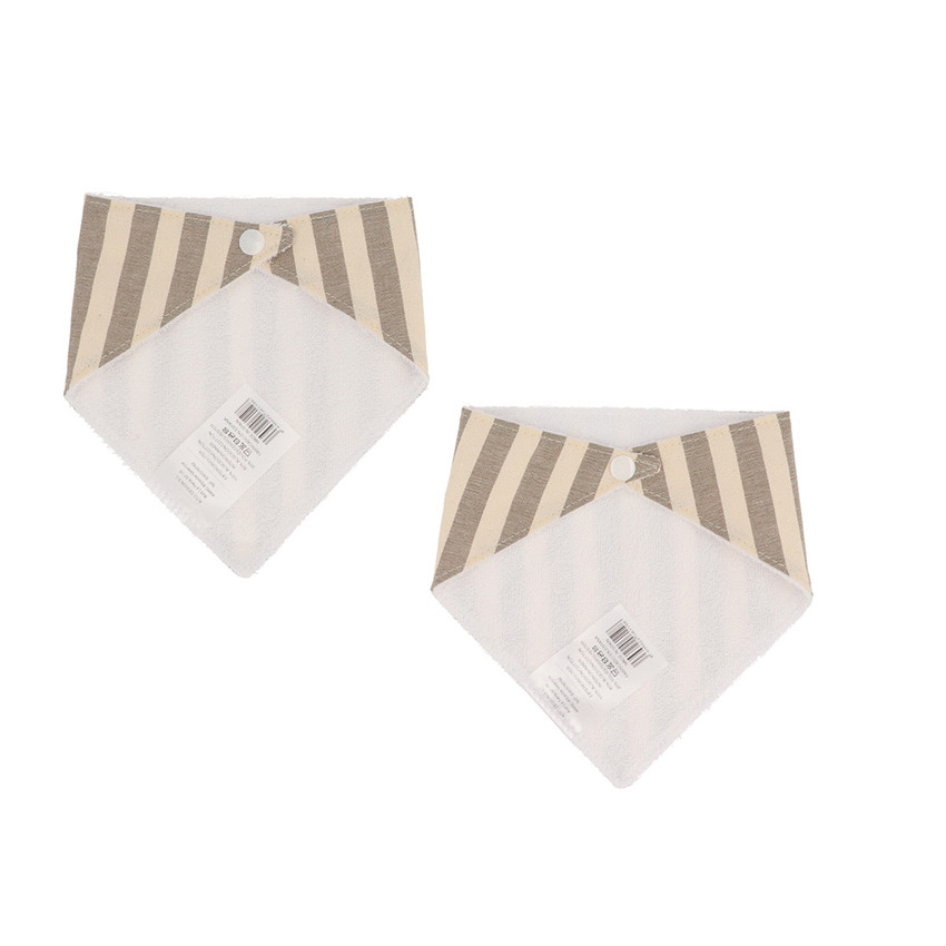 Bandana bebé set 2uds Stripe - Granate 