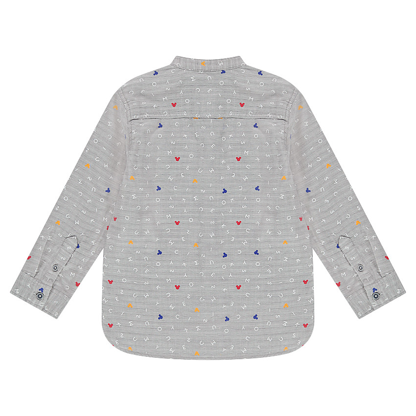 Camisa de manga larga con letras y estampado de Mickey ©Disney 