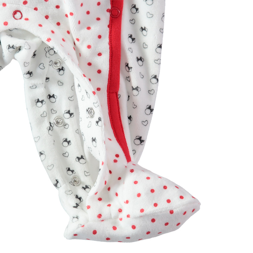 Pijama de terciopelo estampado all over con parche de Minnie 