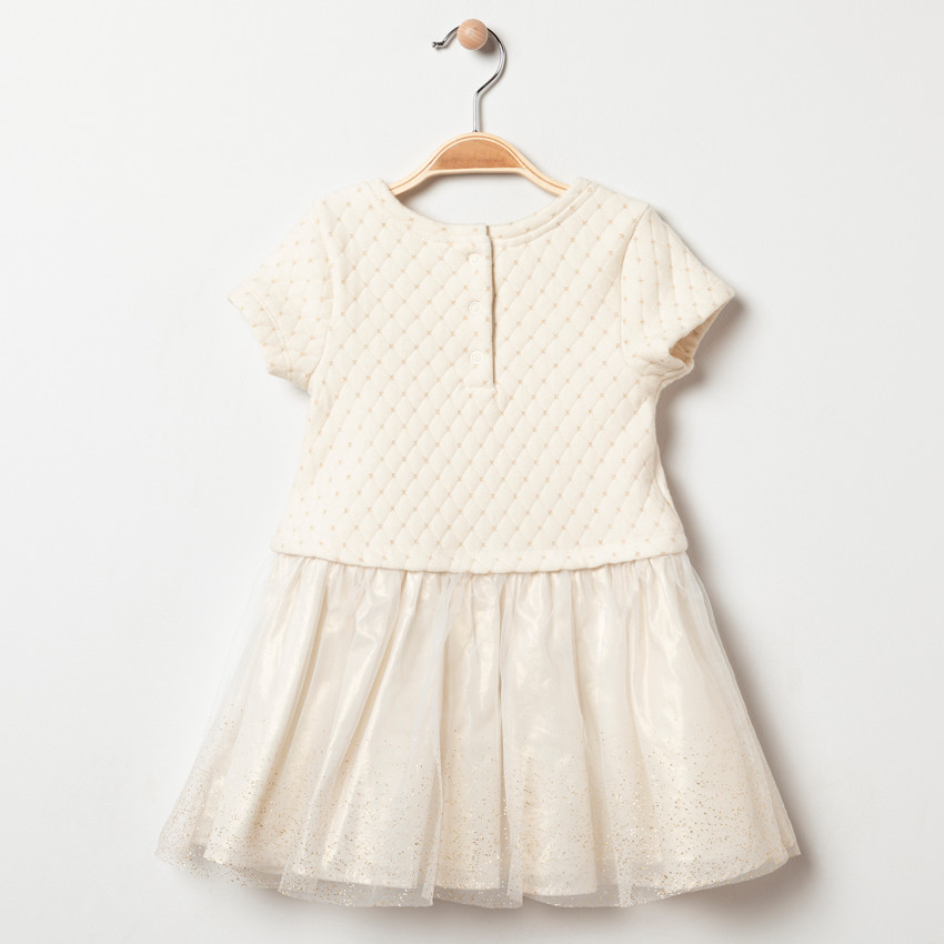 Vestido manga corta combinado  Additional Vestido manga corta combinado