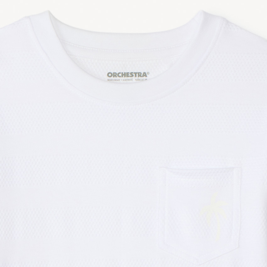 Camiseta de malla con estampado de palmera para niño 