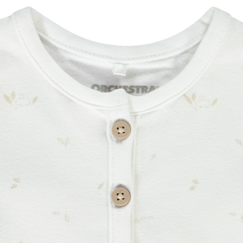 Conjunto 3 piezas bebé en jersey y nido de abeja 