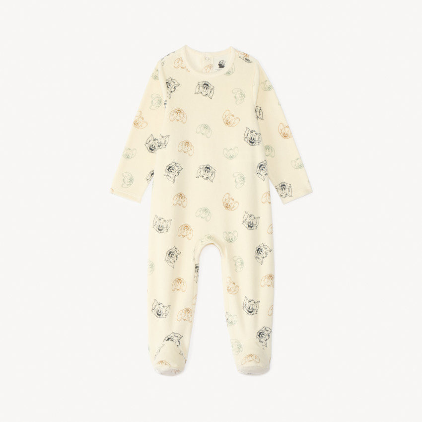 Juego de 2 pijamas Tom y Jerry Warner para bebé niño con aperturas diferentes según la edad. 