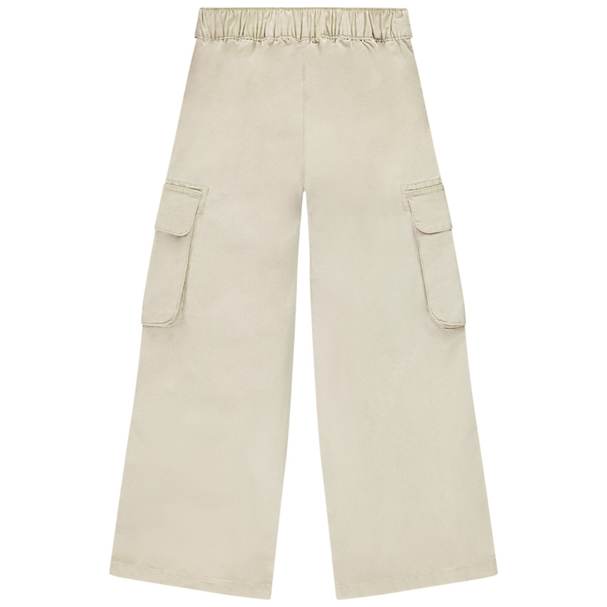 Pantalón cargo de tela con cinturón niña 