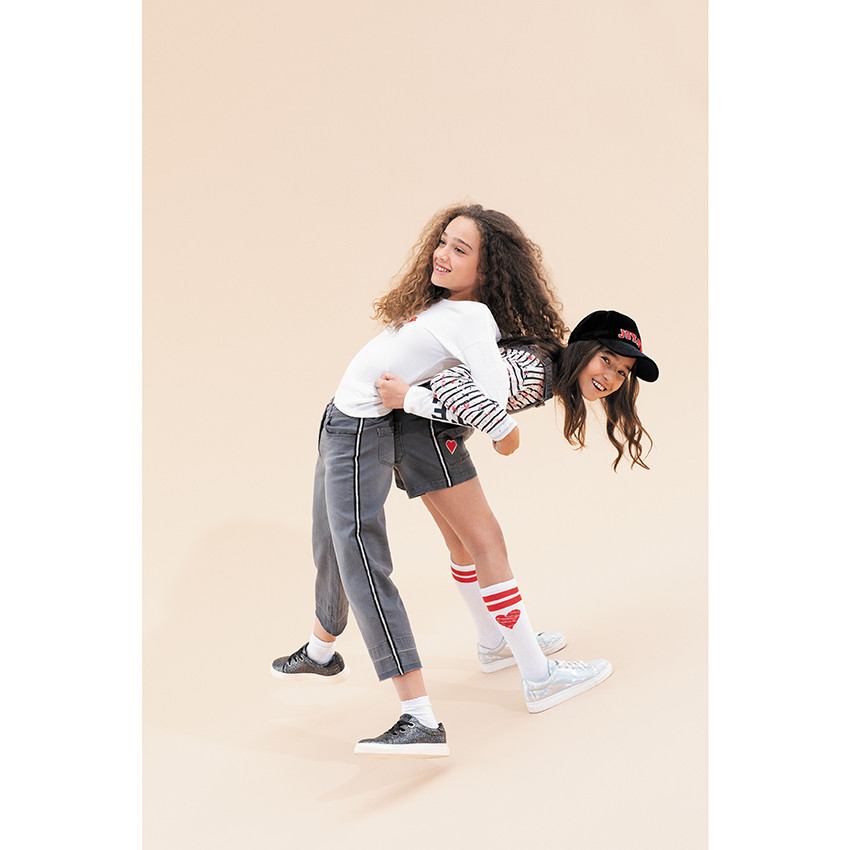 Zapatillas brillantes con cordones de satén del 24 al 27 