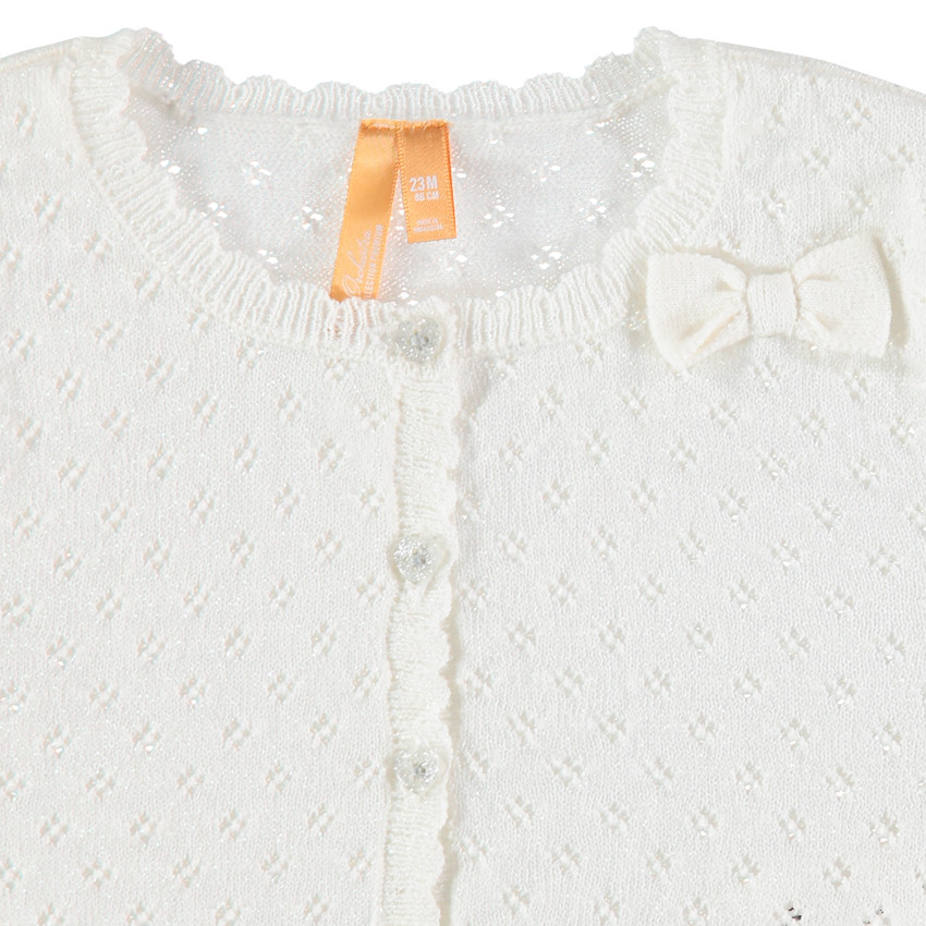 Chaqueta de punto de fantasía con lazos del mismo color  Additional Chaqueta de punto de fantasía con lazos del mismo color