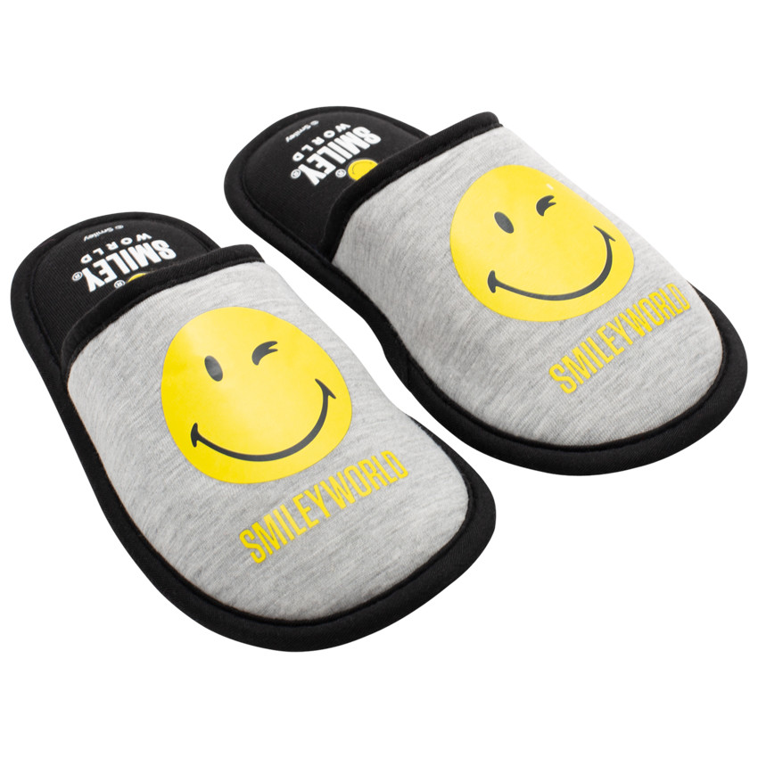 Zapatillas de jersey con estampado Smiey 