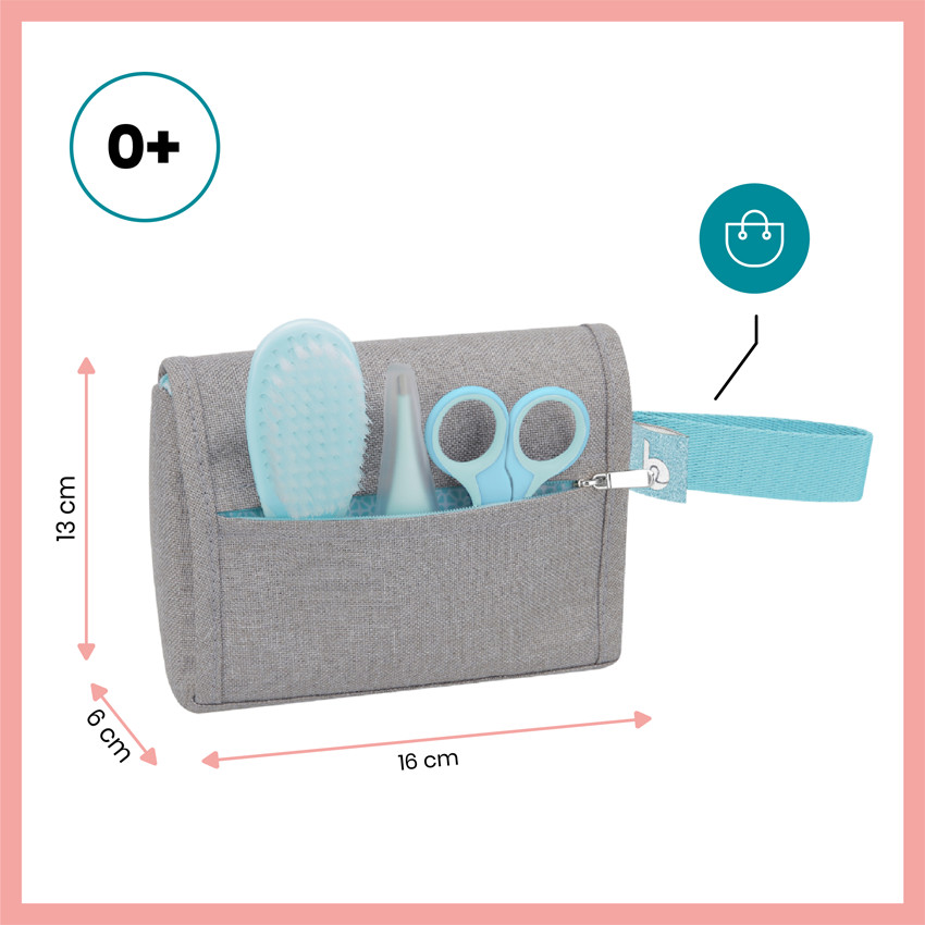 Kit de higiene compacto - Gris/Azul 