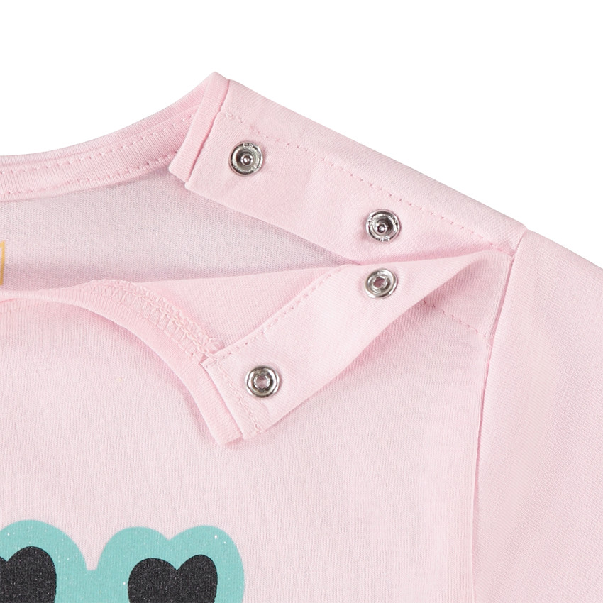 Camiseta de manga corta con estampado de leopardo para bebé niña 