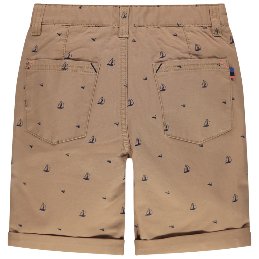 Bermudas de tela con estampado de barcos all-over  Additional Bermudas de tela con estampado de barcos all-over