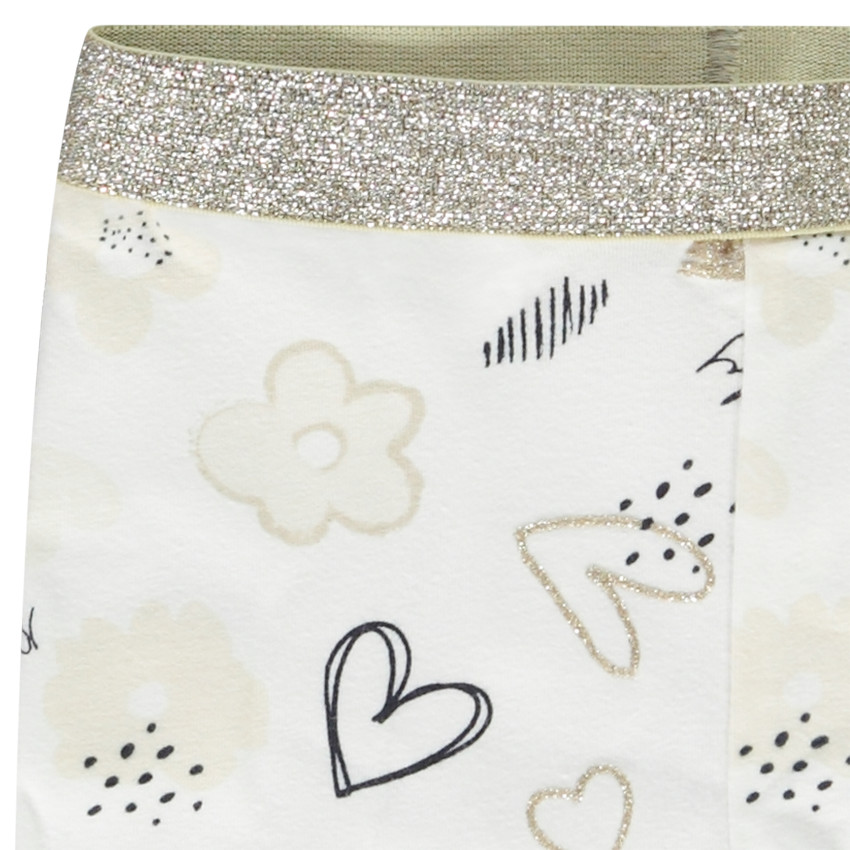 Conjunto 2 piezas túnica bordada + ciclista estampado para niña 