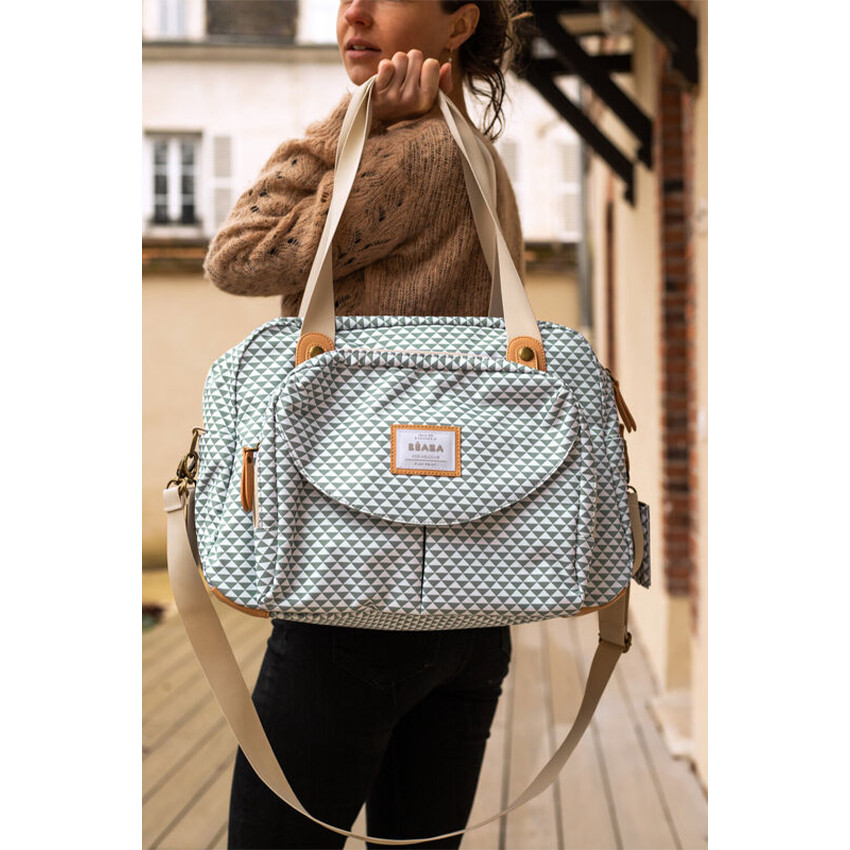 Sac à langer Genève Play print Vert sauge 