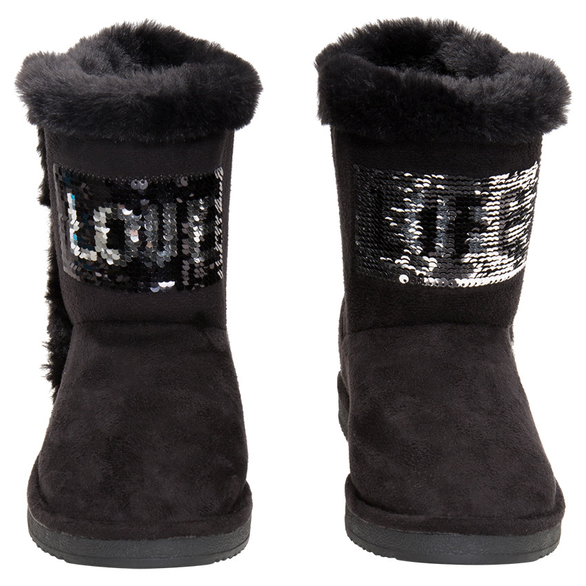 Botas de media caña con efecto antelina y lentejuelas mágicas de la 28 a la 35 