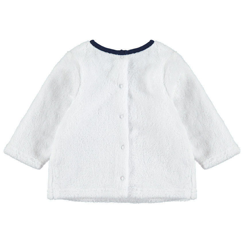 Pijama de terciopelo bicolor con animal y estrellas bordadas  