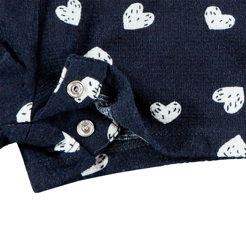 Pelele corto estampado de corazones para bebé niña  Additional Pelele corto estampado de corazones para bebé niña