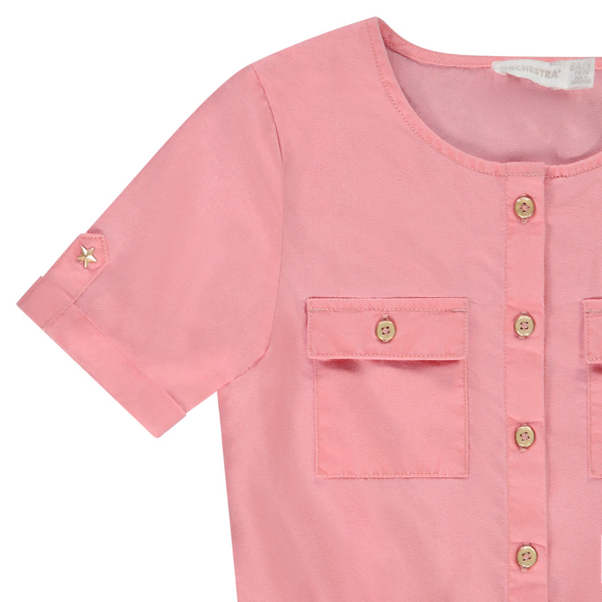 Combishort fluido con bolsillos para niña 