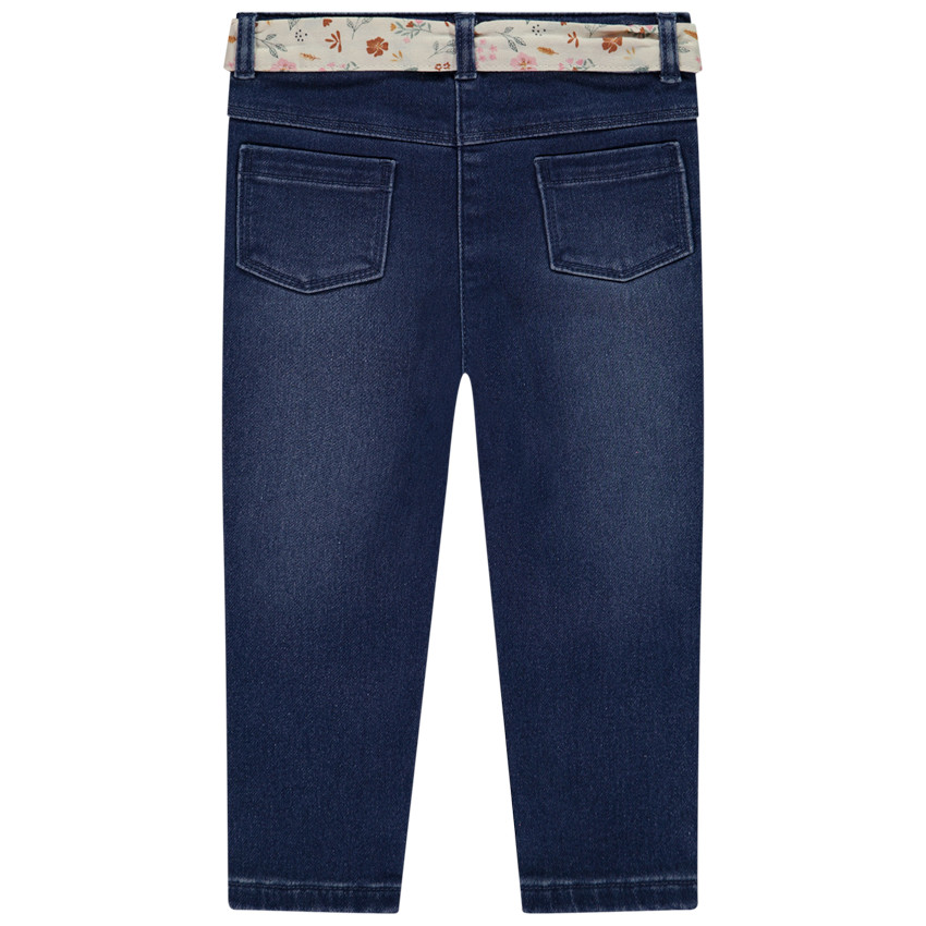 Pantalón recto con cinturón de pañuelo estampado para bebé niña  Additional Pantalón recto con cinturón de pañuelo estampado para bebé niña