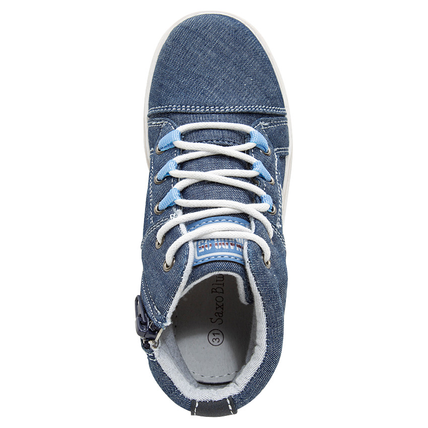 Botines con efecto vaquero con cordones y cremallera de la 28 a la 35 