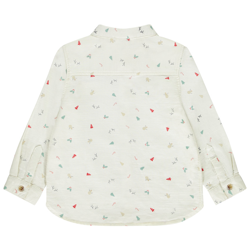 Camisa de manga larga estampada de Navidad para bebé niño 